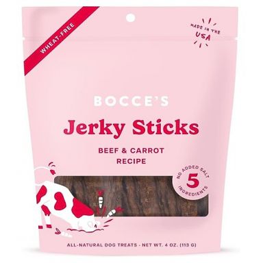 Bocce's Bakery Grazers - Beef & Carrot Jerky Sticks Dog Treats